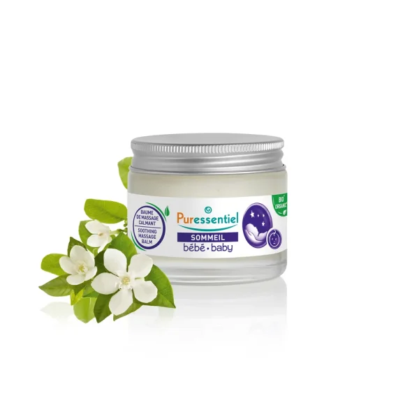 Détente Baume de Massage Calmant Bébé 30 ml – Puressentiel Puressentiel Détente Baume de Massage Calmant Bébé 30 ml – toilette bébé | ParaforYou Maroc