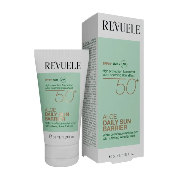Aloe Daily Sun Barrier Spf50+ 50 ml – Revuele Revuele Aloe Daily Sun Barrier Spf50+ 50 ml – protection solaire corps | ParaforYou Maroc