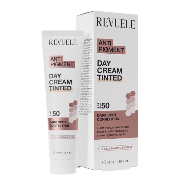 Anti-Pigment Day Cream Tinted Spf50+ 40 ml – Revuele Revuele Anti-Pigment Day Cream Tinted Spf50+ 40 ml – protection solaire visage | ParaforYou Maroc