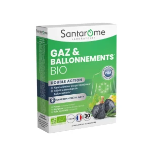 Santarome Gaz et Ballonnements 30 Gélules – compléments digestion et transit | ParaforYou Maroc