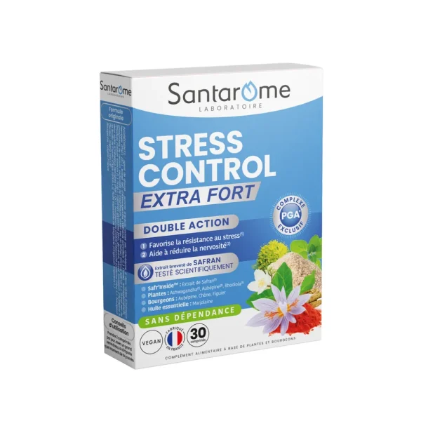 Stress Control 30 Comprimés – Santarome Santarome Stress Control 30 Comprimés – compléments sommeil et stress | ParaforYou Maroc