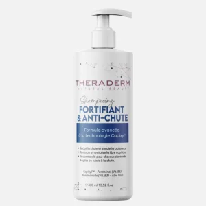 Shampoing Fortifiant et Anti-Chute 400 ml – Theraderm Theraderm Shampoing Fortifiant et Anti-Chute 400 ml – soins anti-chute | ParaforYou Maroc