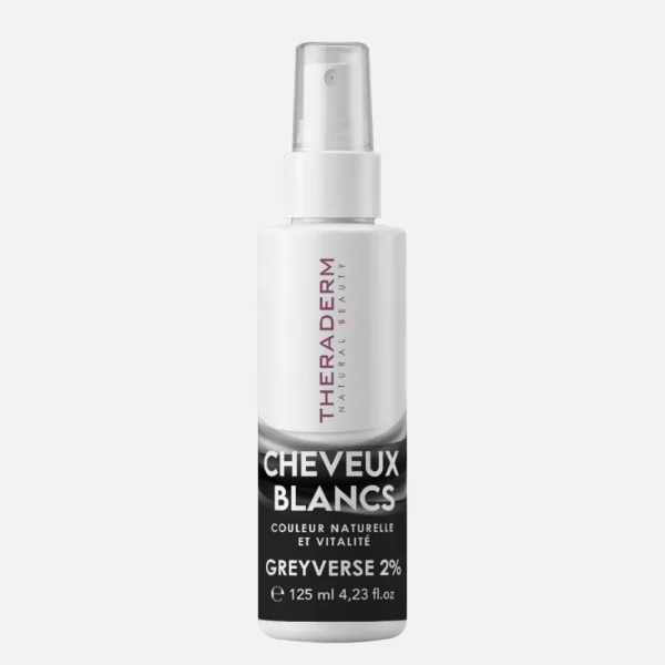 Spray Anti-Cheveux Blancs Greyverse 125 ml – Theraderm Theraderm Spray Anti-Cheveux Blancs Greyverse 125 ml – après-shampoings et soins capillaires | ParaforYou Maroc